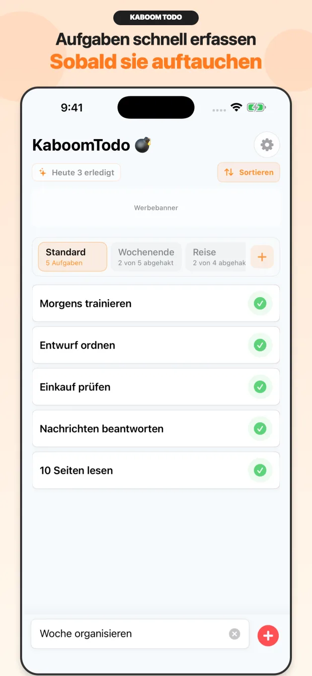 KaboomTodo-Aufgabenliste