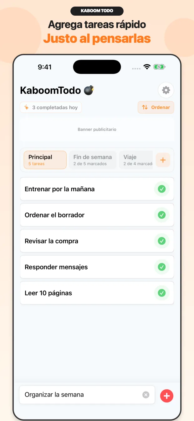 Lista de tareas de KaboomTodo