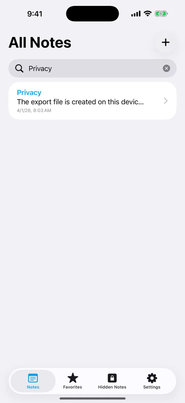 OctiNote note search