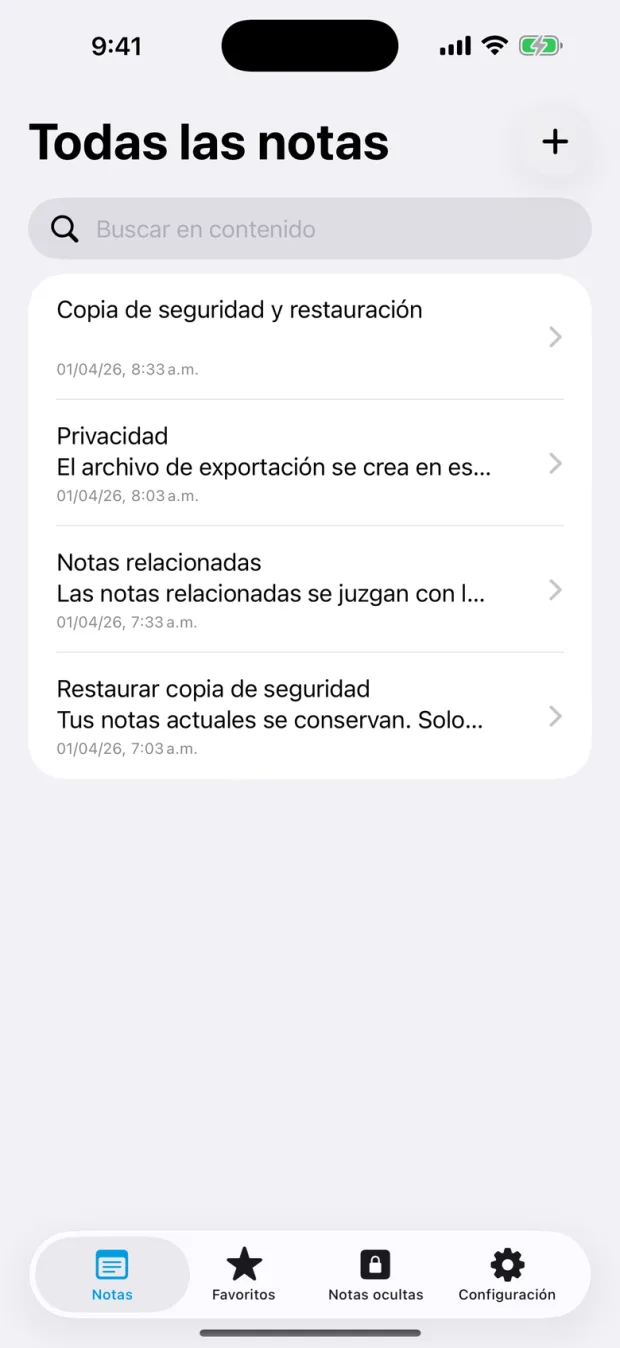 Bandeja de notas de OctiNote