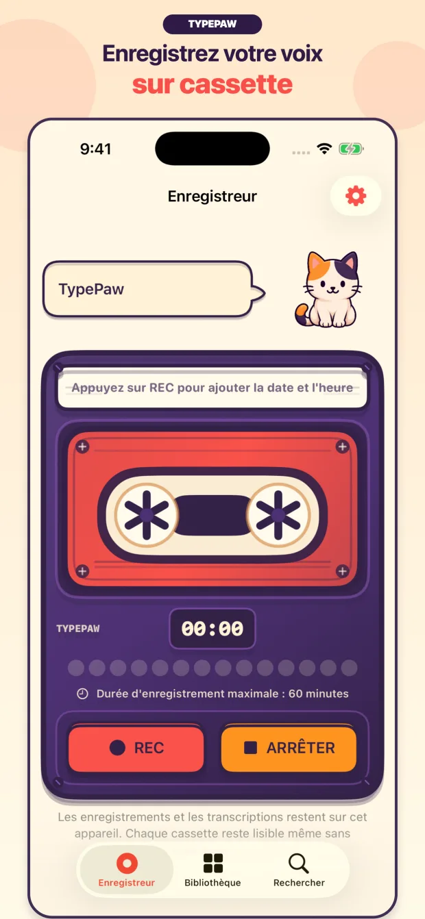 Enregistreur cassette TypePaw