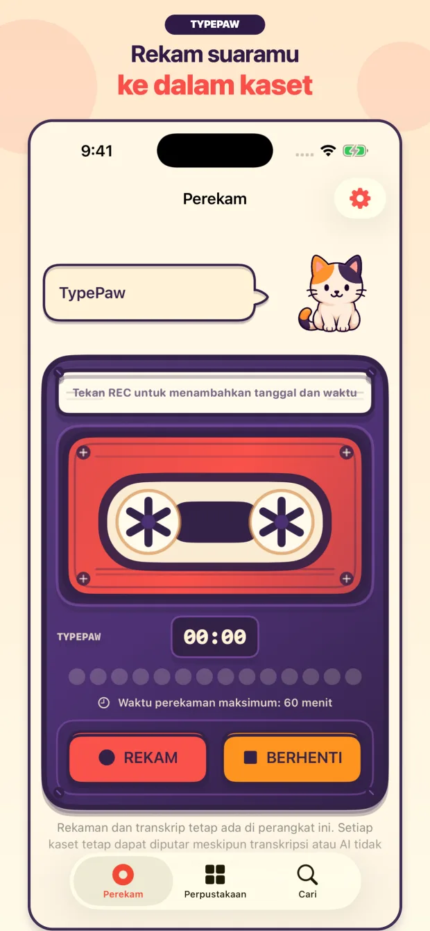 Perekam kaset TypePaw